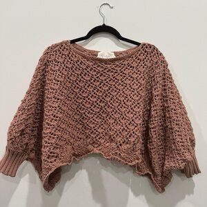 Jessica Simpson long sleeve cape shirt size XS extra small pink blush color